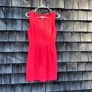 J crew bright coral (pinkish orange)mini sleeveless dress